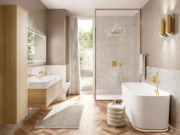 counter-top-washbasin-bathtub-shower-white-with-golden-taps-and-fittings-modern-luxury